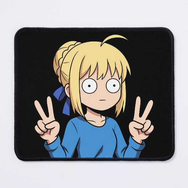 Item preview, Saber Fate Stay Night Blue Casual Double Peace designed and sold by earlobejerk.