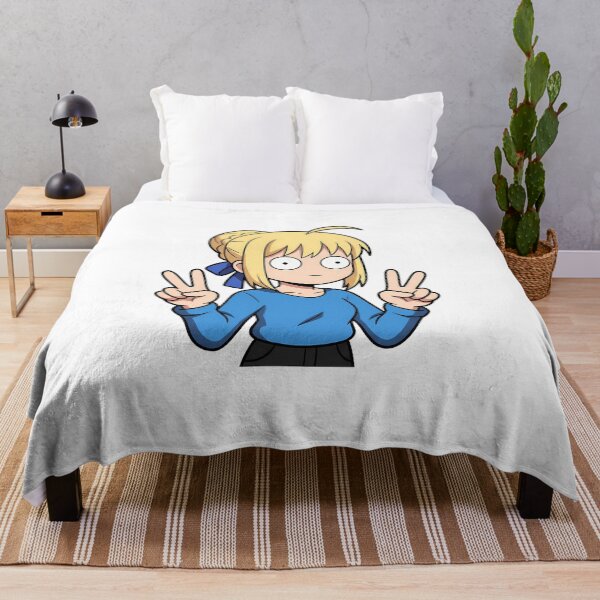 Item preview, Saber Fate Stay Night Blue Casual Double Peace designed and sold by earlobejerk.