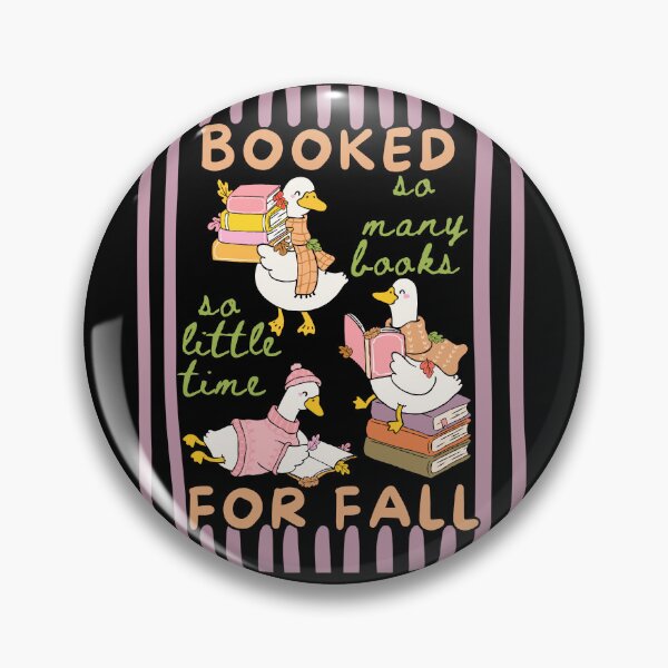 Item preview, Booked For Fall, Book Lover, Cute Silly Goose Reading Books, Bookish designed and sold by Forevermore.