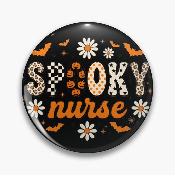 Item preview, Spooky Nurse Retro Halloween, Cute Fall Nurse, Leopard Pumpkin Daisy Halloween Nurse Gift designed and sold by Zizo-DR44.