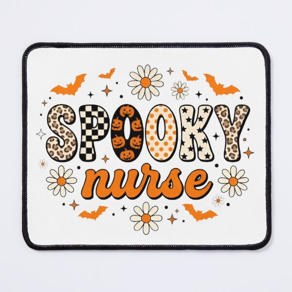 Item preview, Spooky Nurse Retro Halloween, Cute Fall Nurse, Leopard Pumpkin Daisy Halloween Nurse Gift designed and sold by Zizo-DR44.