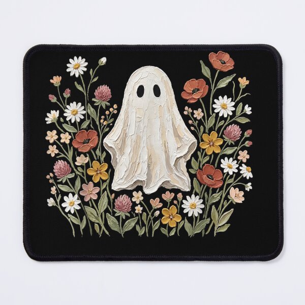 Item preview, Cute Floral Ghost Surrounded By Wildflowers Peaceful Cottagecore Halloween Aesthetic designed and sold by Phil Ben.