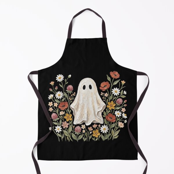 Item preview, Cute Floral Ghost Surrounded By Wildflowers Peaceful Cottagecore Halloween Aesthetic designed and sold by Phil Ben.