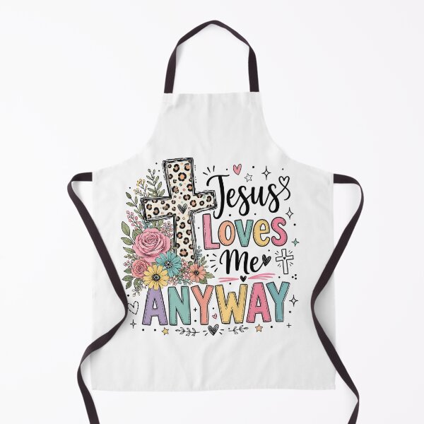 Item preview, Christian Inspirational Quote, Jesus Loves Me Anyway Christian Floral Cross designed and sold by graphic-genie.