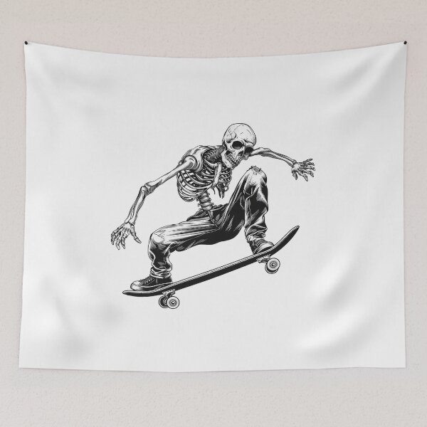 Item preview, Skateboading Skeleton designed and sold by FoldedRainbow.