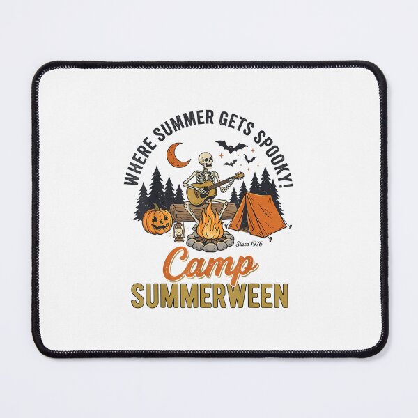 Item preview, Where Summer Gets Spooky Camp Summerween Skeleton Campfire Adventure Design designed and sold by Phil Ben.