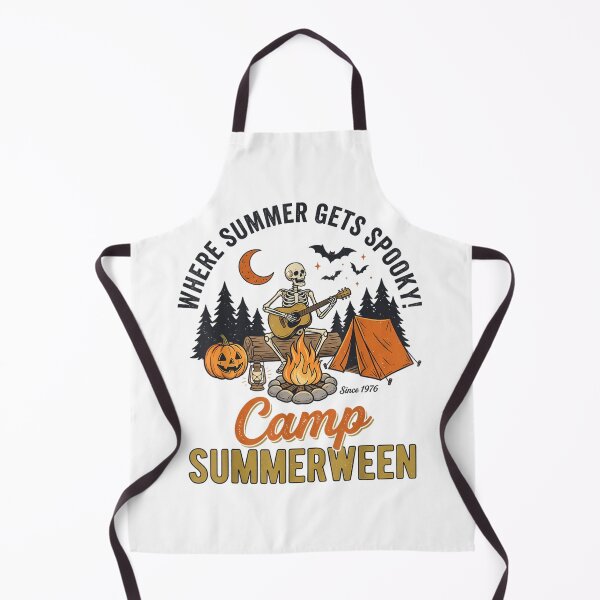 Item preview, Where Summer Gets Spooky Camp Summerween Skeleton Campfire Adventure Design designed and sold by Phil Ben.