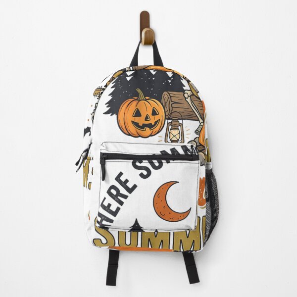 Item preview, Where Summer Gets Spooky Camp Summerween Skeleton Campfire Adventure Design designed and sold by Phil Ben.
