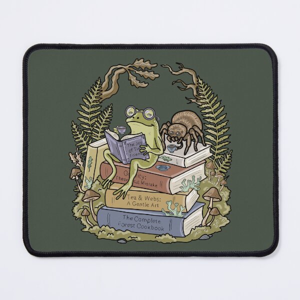 Item preview, Frog and Spider Book Club Cottagecore Dark Academia Aesthetic designed and sold by LeshanArt.