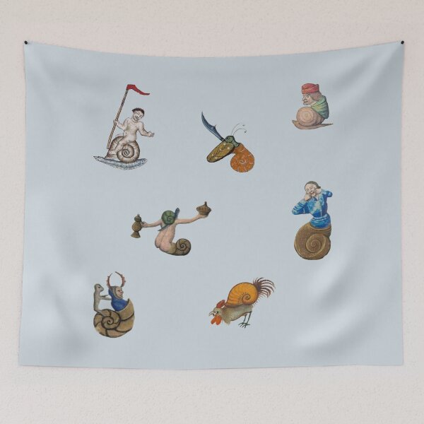 Item preview, snail medieval creatures sticker pack designed and sold by mooneko.