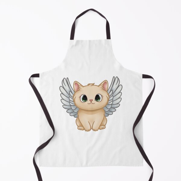 Item preview, Cute Angel Cat with Wings Kawaii Cartoon Illustration designed and sold by vasetti-press.