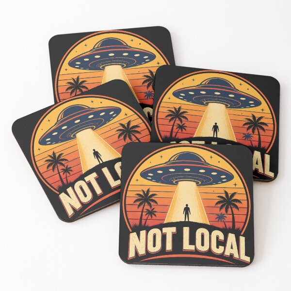 Item preview, Not Local Alien UFO - Retro Sunset Abduction designed and sold by obstinator.
