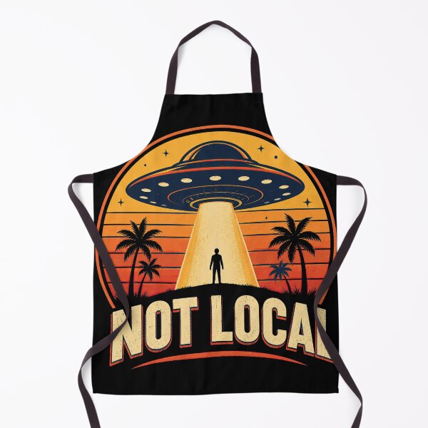 Item preview, Not Local Alien UFO - Retro Sunset Abduction designed and sold by obstinator.