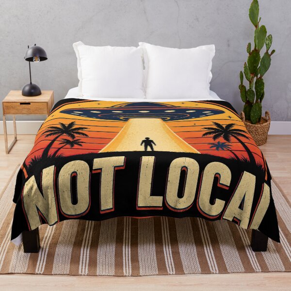 Item preview, Not Local Alien UFO - Retro Sunset Abduction designed and sold by obstinator.