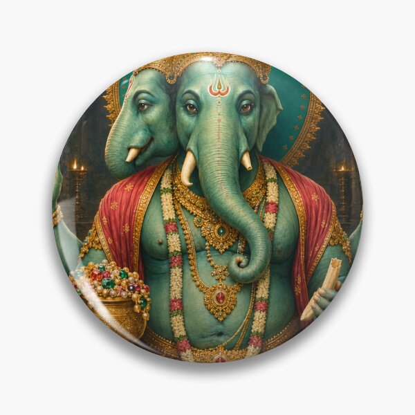 Item preview, 32 Forms of Ganesha - Dvimukha Ganapati – Two-Faced Lord of Divine Foresight  designed and sold by Homyar.