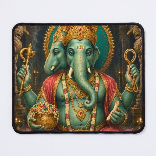 Item preview, 32 Forms of Ganesha - Dvimukha Ganapati – Two-Faced Lord of Divine Foresight  designed and sold by Homyar.