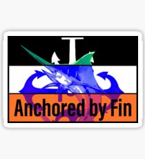 Anchored by fin Sticker