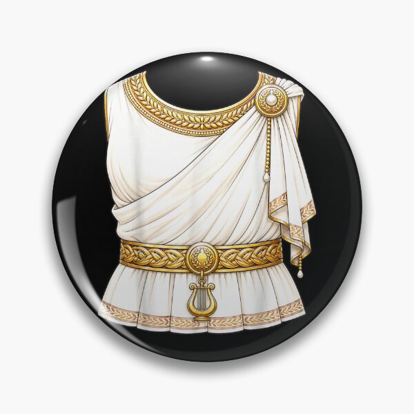 Item preview, Elegant Ancient Greek Roman Toga Costume With Golden Laurel Details designed and sold by Chaya Reid.