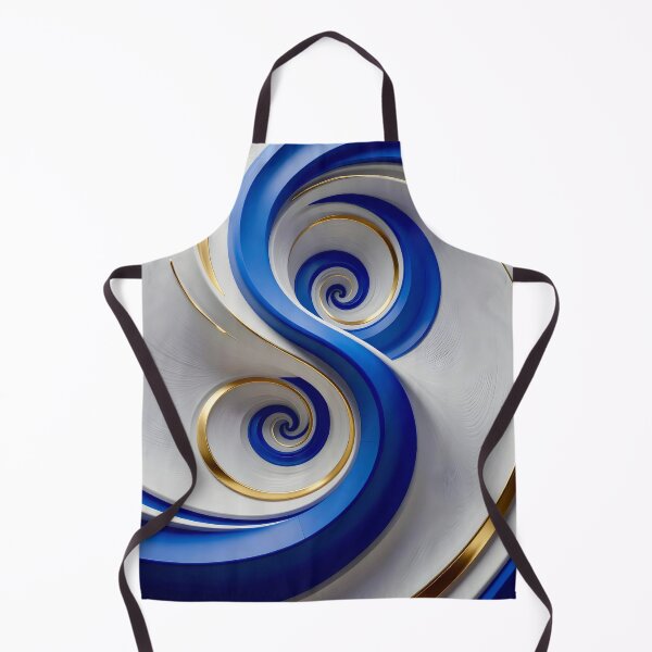 Item preview, Swirling Blue and Gold Spirals designed and sold by Vicky Brago-Mitchell®.