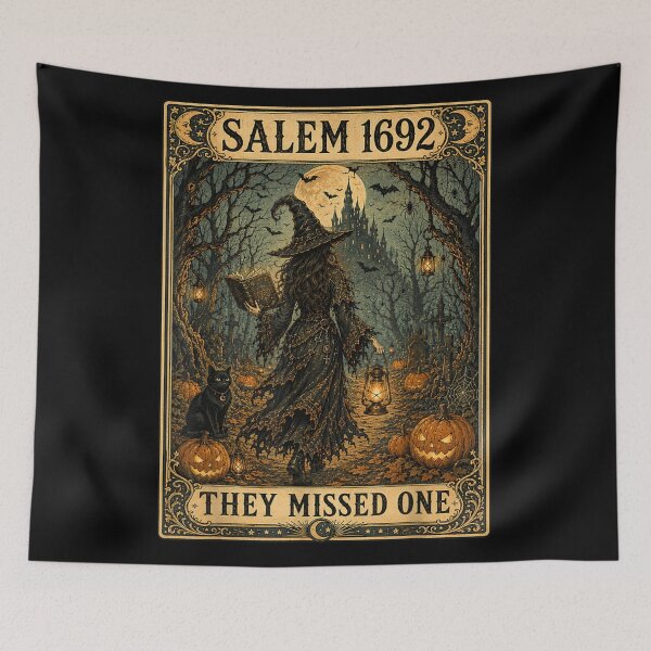 Item preview, Salem 1692 They Missed One Vintage Witch Halloween Gothic Poster designed and sold by Daisy Grimes.