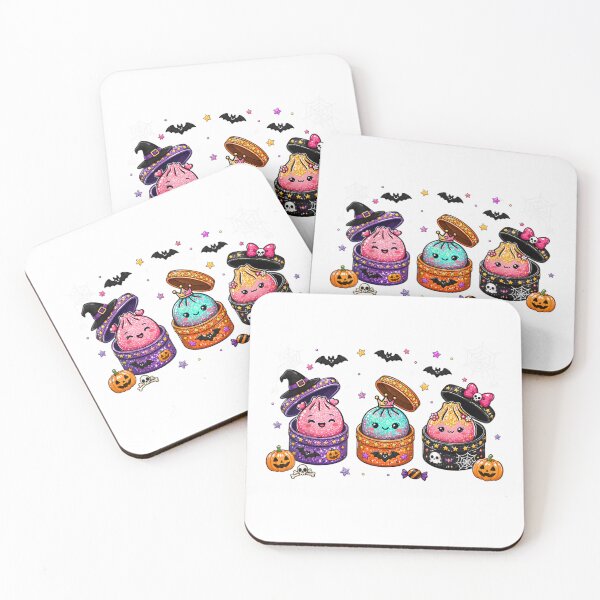 Item preview, Cute Halloween Dumplings Popping From Magical Witch Surprise Gift Boxes designed and sold by Daisy Grimes.