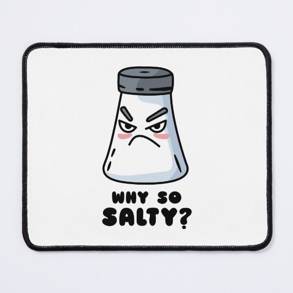 Item preview, Angry salt shaker cartoon – Why so salty? Funny salty design designed and sold by messy-nessie.