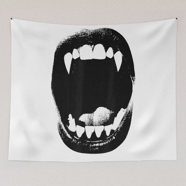 Item preview, Minimalist Vampire Mouth Dark Gothic Halloween Spooky Style designed and sold by StanaLuis.