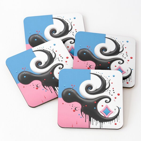 Item preview, yin and flow C colorfulul geometric abstract design designed and sold by SmashingDeals.