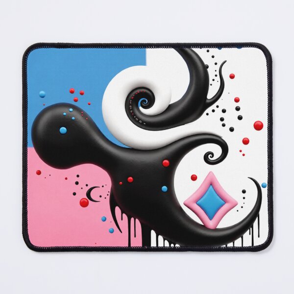 Item preview, yin and flow C colorfulul geometric abstract design designed and sold by SmashingDeals.