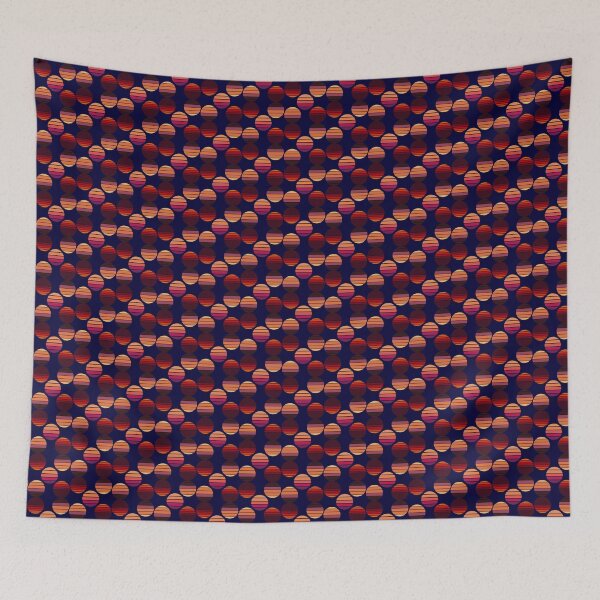 Item preview, Retro Sunset Circles Pattern | 80s Synthwave Aesthetic designed and sold by Jyoti-Quotes.