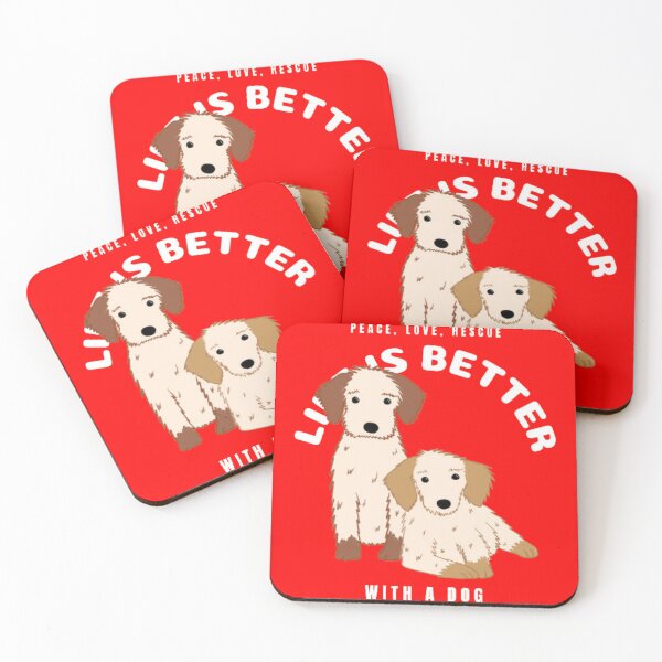 Item preview, Life Is Better With A Dog - Cute Rescue Puppies Peace Love Rescue designed and sold by GenZFashion000.