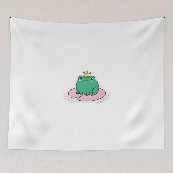 Item preview, Cute Frog Prince Crown Pink Lily Pad Minimalist designed and sold by Mr. Pawsome.