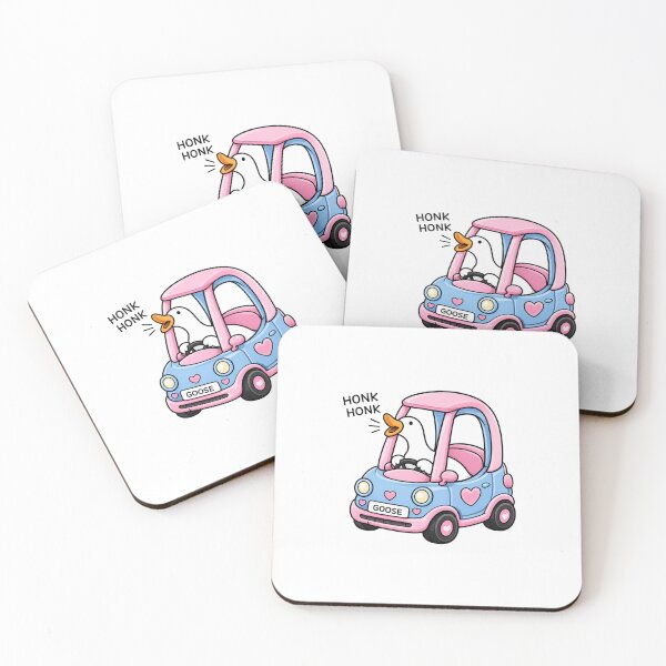 Item preview, Cute Silly Goose Driving Pink Car designed and sold by inkflair2.