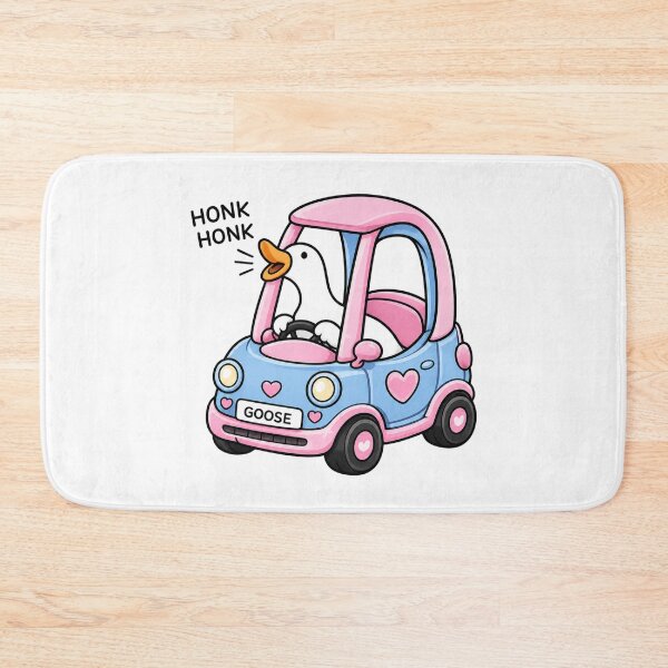 Item preview, Cute Silly Goose Driving Pink Car designed and sold by inkflair2.