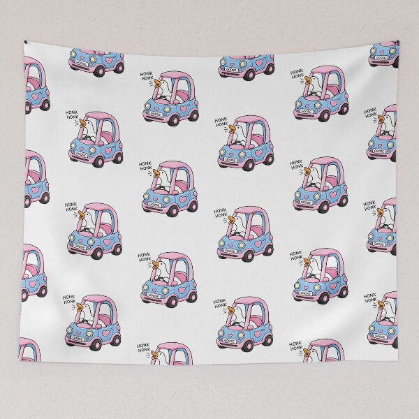 Item preview, Cute Silly Goose Driving Pink Car designed and sold by inkflair2.