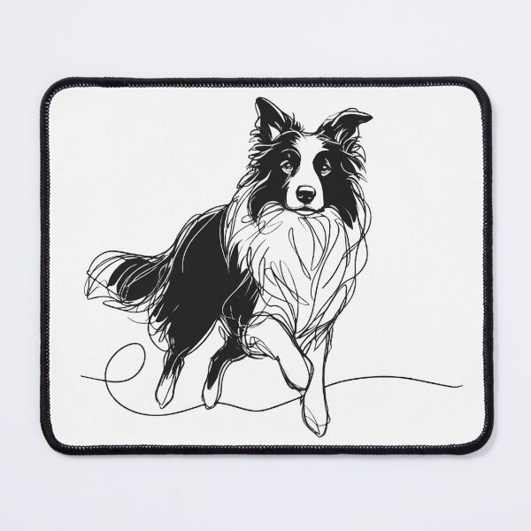 Item preview, Border Collie Running Line Art designed and sold by pixiedustpaint.