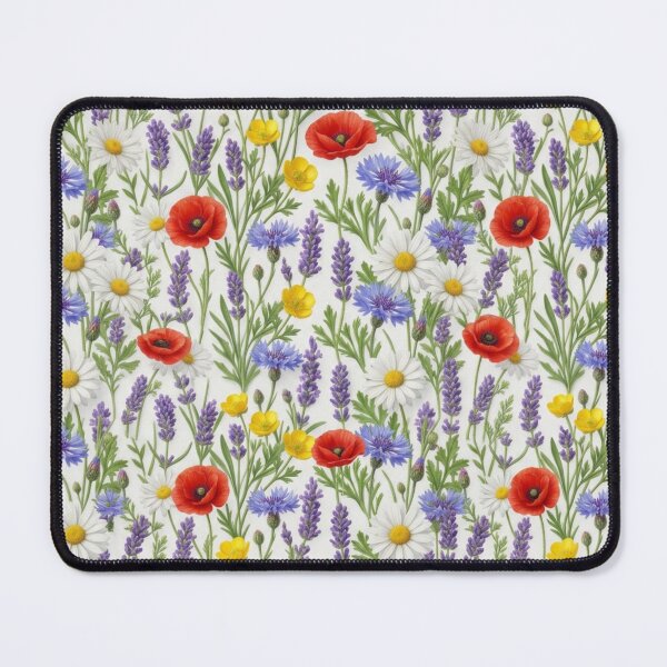 Item preview, Wildflower Botanical Seamless Pattern - Cottagecore Meadow Flowers Nature Design designed and sold by FashioonTrends.