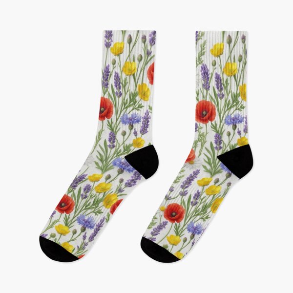 Item preview, Wildflower Botanical Seamless Pattern - Cottagecore Meadow Flowers Nature Design designed and sold by FashioonTrends.
