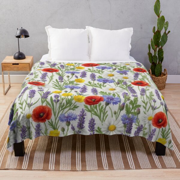 Item preview, Wildflower Botanical Seamless Pattern - Cottagecore Meadow Flowers Nature Design designed and sold by FashioonTrends.
