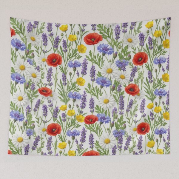 Item preview, Wildflower Botanical Seamless Pattern - Cottagecore Meadow Flowers Nature Design designed and sold by FashioonTrends.