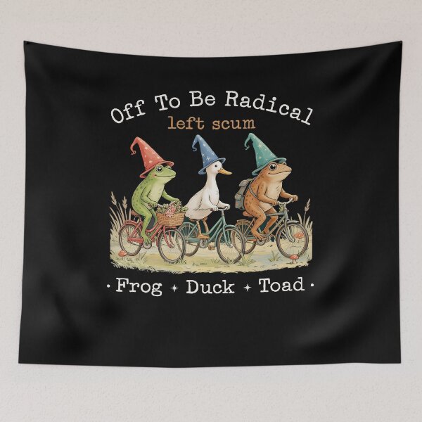 Item preview, Off To Be Radical Left Scum Funny Frog Toad designed and sold by nosu-art-pod.