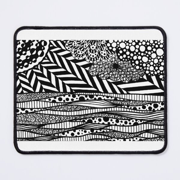 Item preview, Monochrome Patterned Horizon | Abstract Landscape Art designed and sold by PERCEPTA.