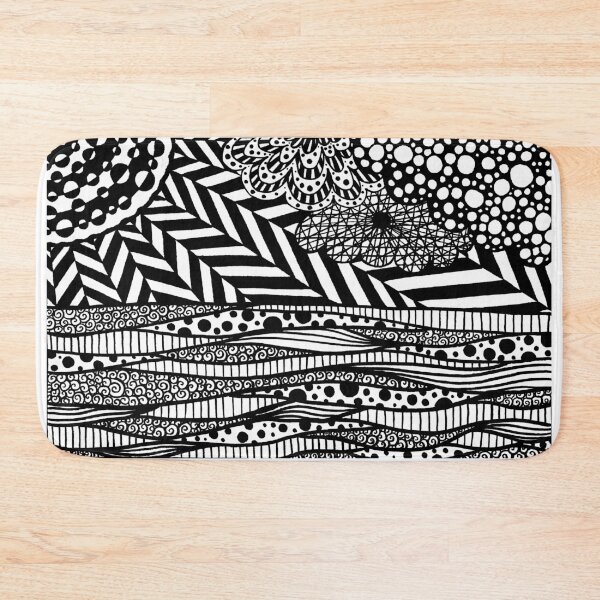 Item preview, Monochrome Patterned Horizon | Abstract Landscape Art designed and sold by PERCEPTA.