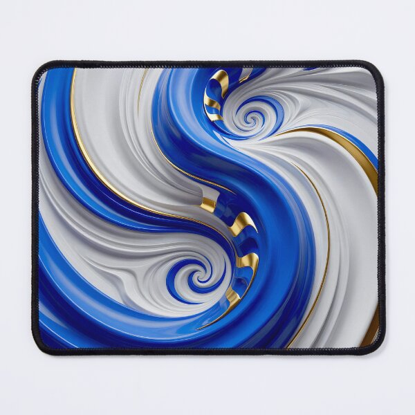 Item preview, Swirling Blues and Golds designed and sold by Vicky Brago-Mitchell®.