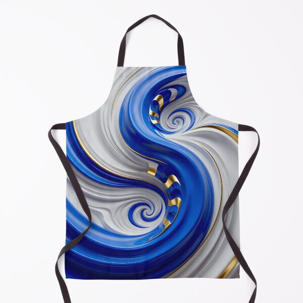 Item preview, Swirling Blues and Golds designed and sold by Vicky Brago-Mitchell®.
