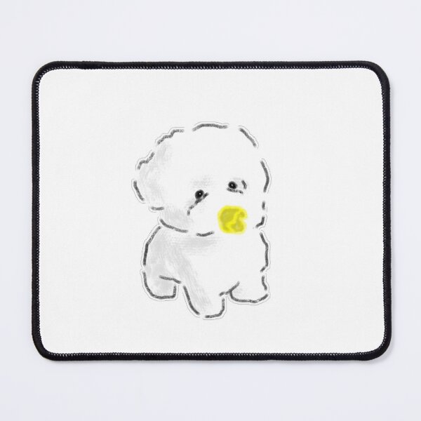 Item preview, Cute Bichon Frise Dog with Duck Muzzle Toy Illustration designed and sold by raun.draw.