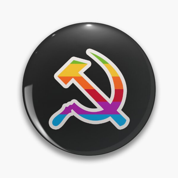 Item preview, Rainbow Hammer & Sickle Art Print | Retro Tech Logo Parody Poster - Communist Fruit Company Aesthetic, Vintage Computer Era, Socialist Pride Decor & Leftist Stickers designed and sold by RevolutionToday.