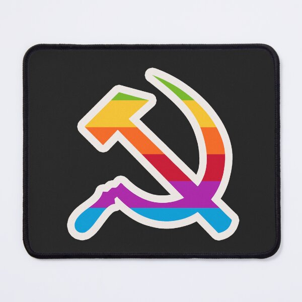 Item preview, Rainbow Hammer & Sickle Art Print | Retro Tech Logo Parody Poster - Communist Fruit Company Aesthetic, Vintage Computer Era, Socialist Pride Decor & Leftist Stickers designed and sold by RevolutionToday.