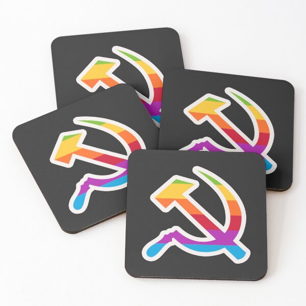 Item preview, Rainbow Hammer & Sickle Art Print | Retro Tech Logo Parody Poster - Communist Fruit Company Aesthetic, Vintage Computer Era, Socialist Pride Decor & Leftist Stickers designed and sold by RevolutionToday.
