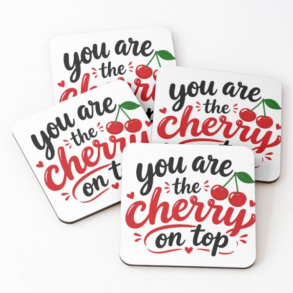 Item preview, You Are the Cherry on Top Cute Cherry Typography Graphic designed and sold by inkflair2.